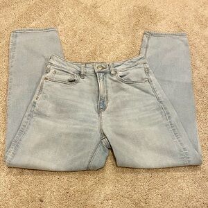 Light wash straight leg jeans